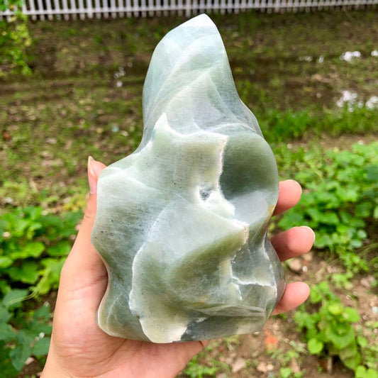 Green Moonstone (Garnierite) Flames