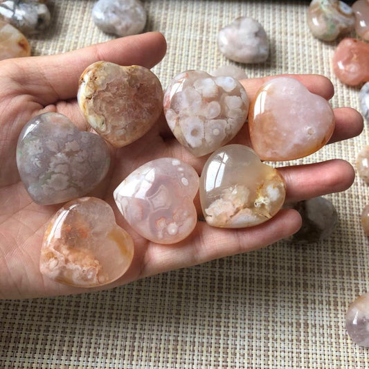 Flower Agate Heart