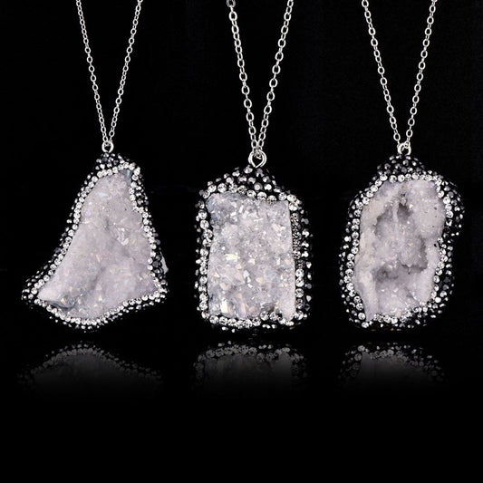 Aura Geode Pendants