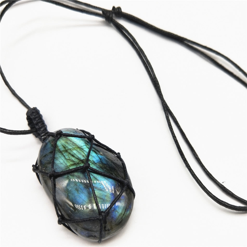 Wrapped Labradorite Pendent