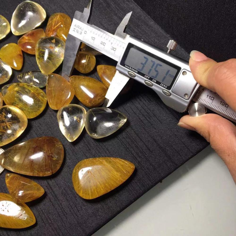 2 Golden Rutilated Quartz Drops