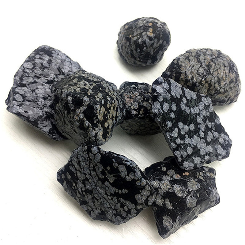 Raw Snowflake Obsidian