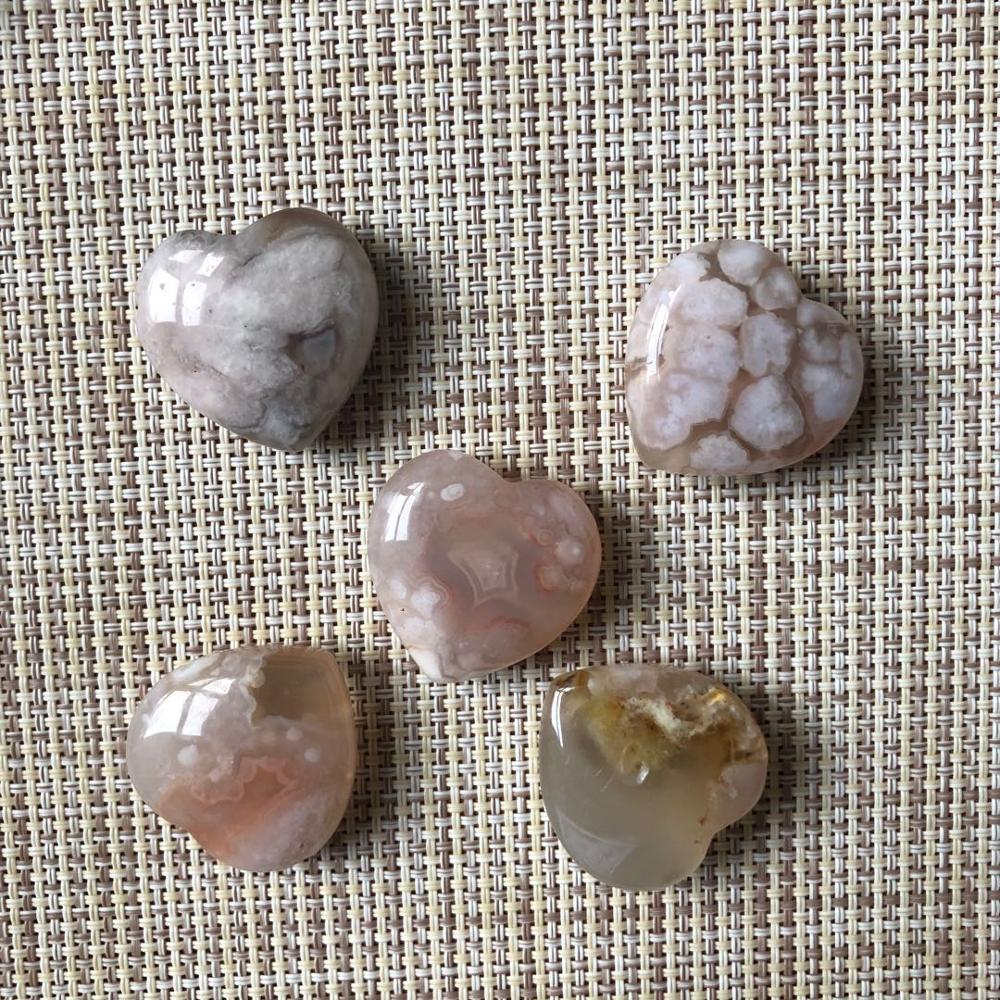 Flower Agate Heart