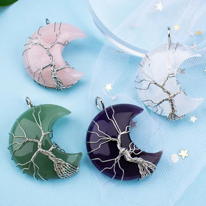 Tree of Life Droplet / Moon Pendents