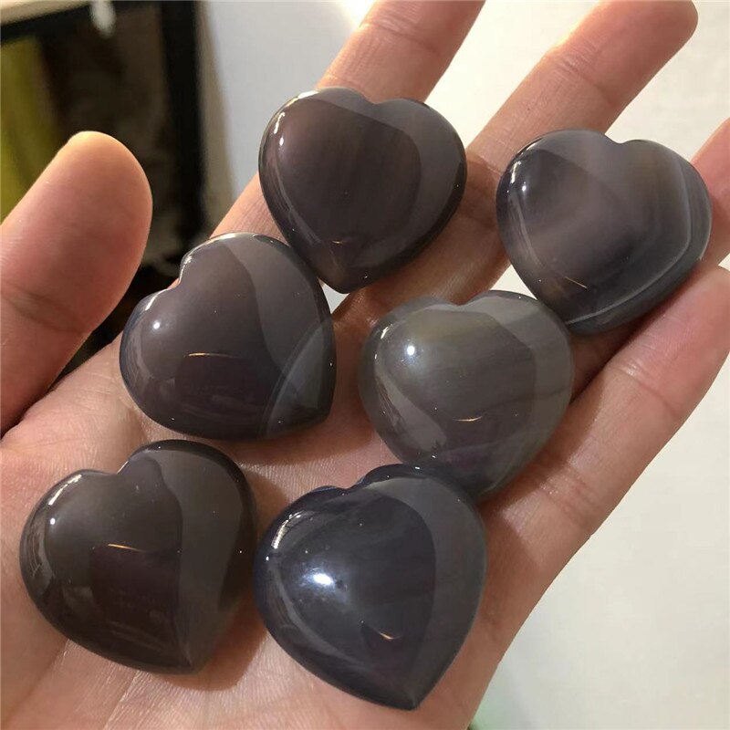 Black Agate Heart