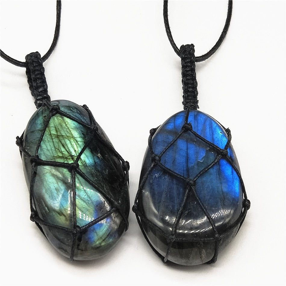 Wrapped Labradorite Pendent