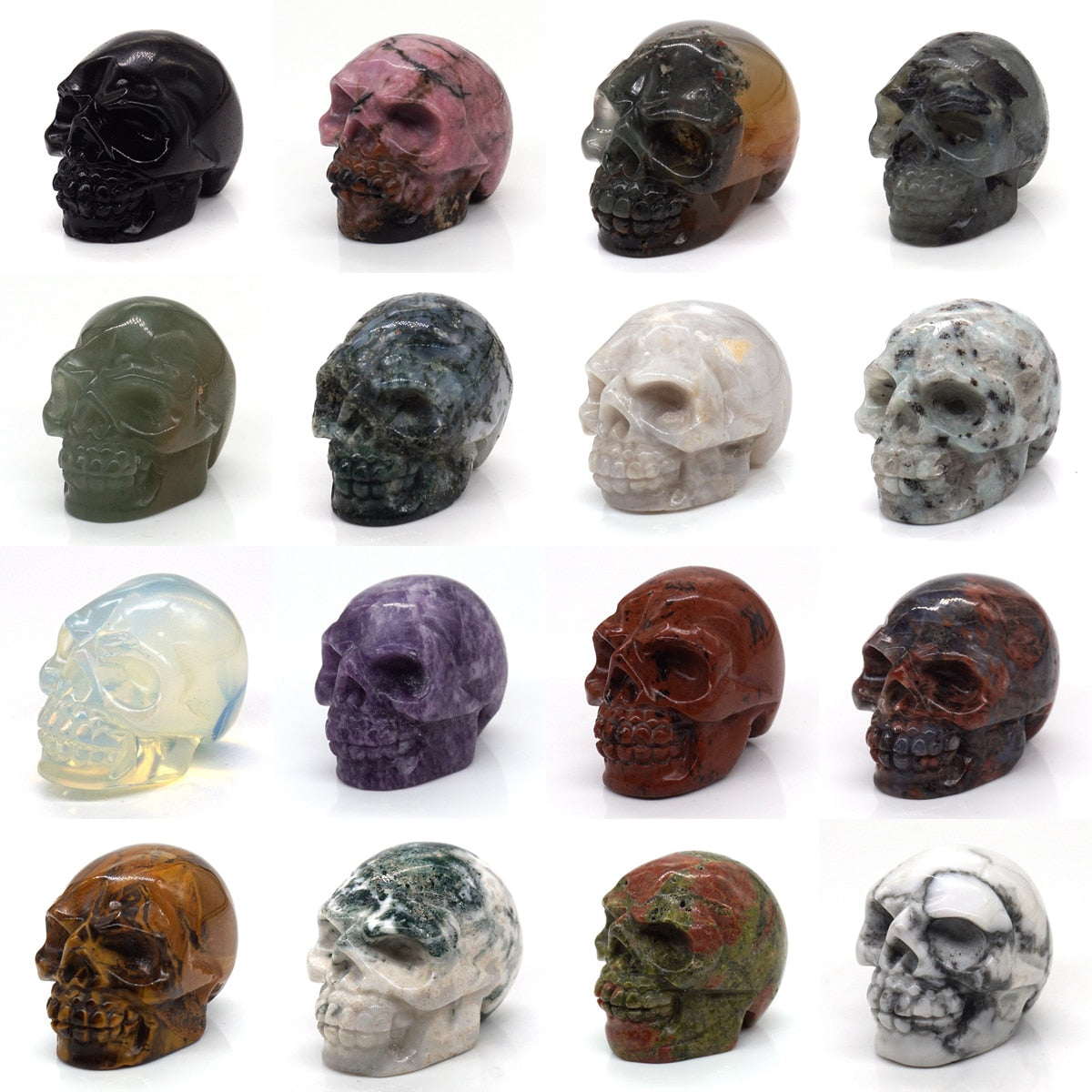 Hand Carved Skulls 1.5"