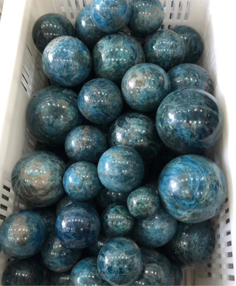 Blue Apatite Spheres