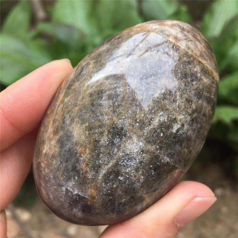 Black Moonstone Palm Stone