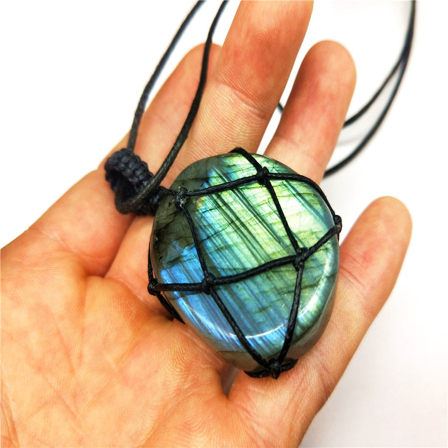 Wrapped Labradorite Pendent