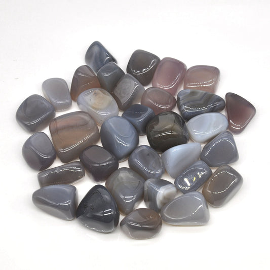 Grey Agate Tumbles 100g