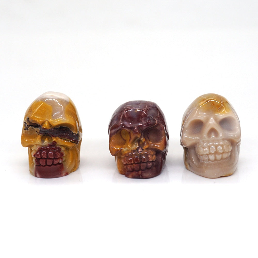 Hand Carved Mini Skulls