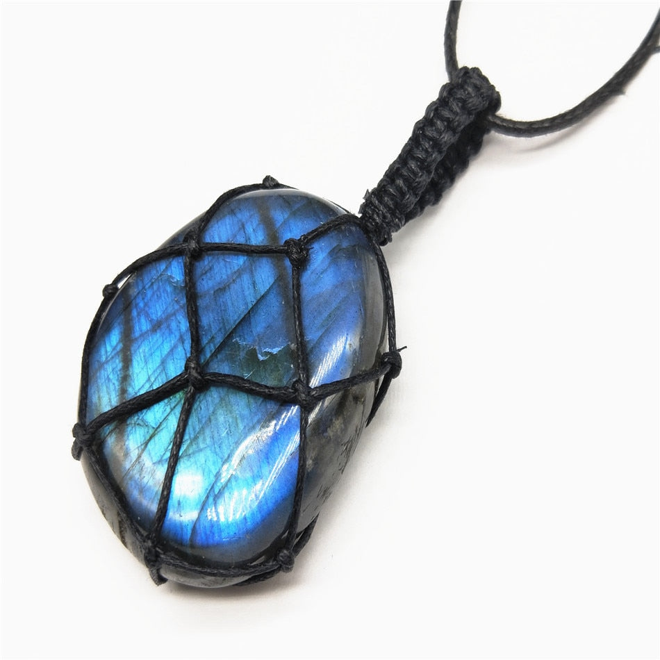 Wrapped Labradorite Pendent