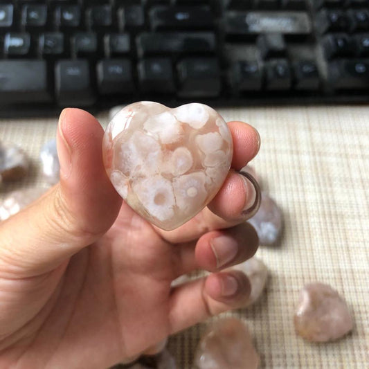 Flower Agate Heart