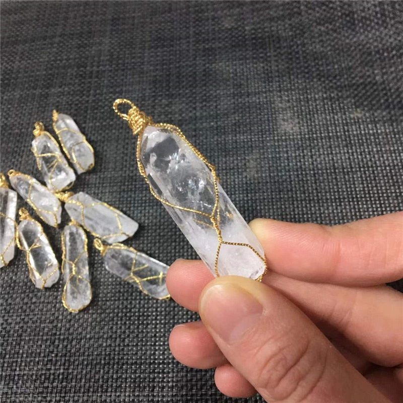 Wrapped Clear Quartz Point