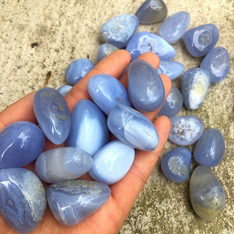 Blue Lace Agate Big Tumbles 100g