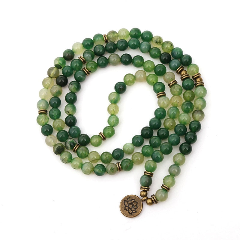 Mala Beads 108 Green Onyx