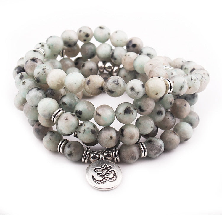 Mala Beads 108 Kiwi Jasper