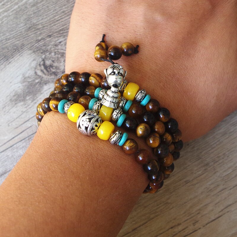 Mala Beads 108 Tibetan Tigers Eye