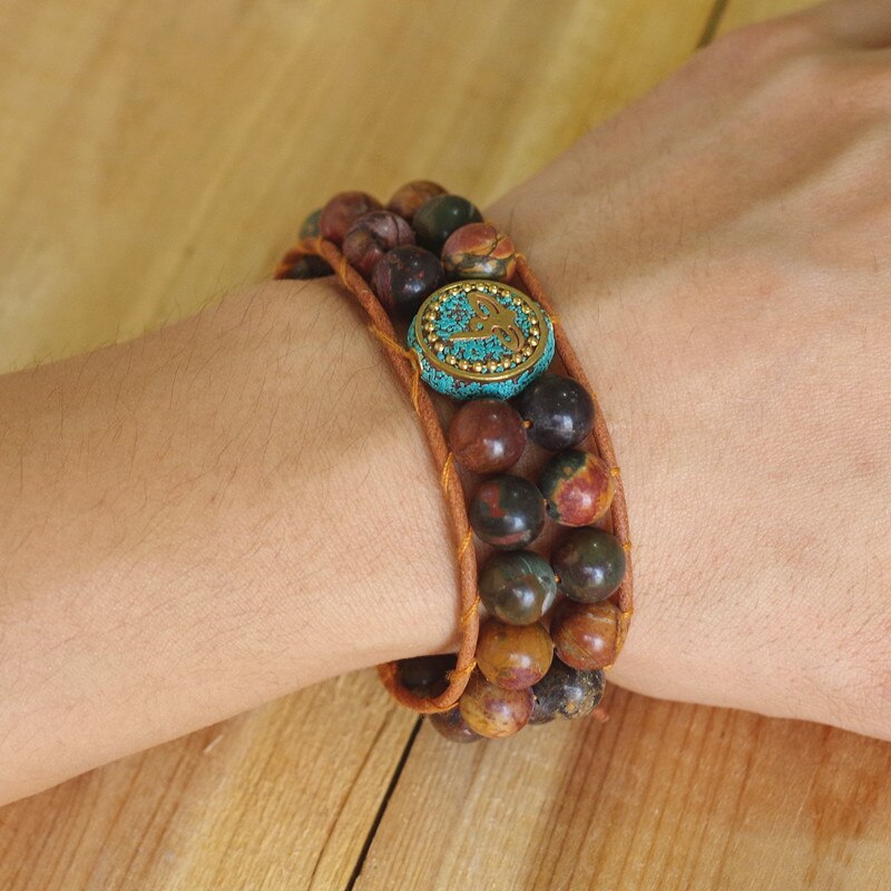 Boho 10mm Jasper Bracelet