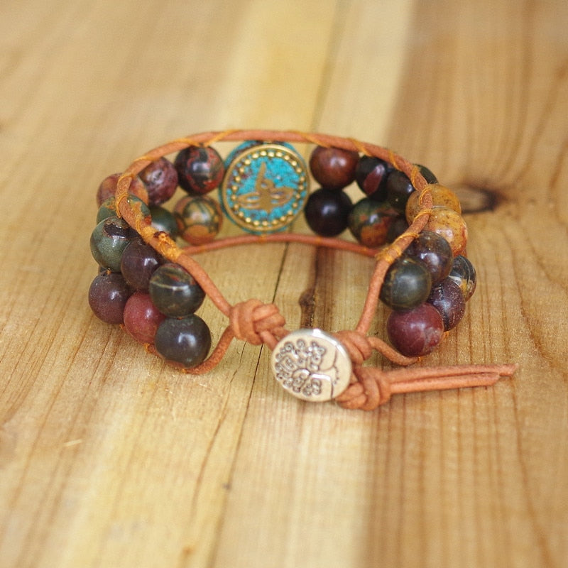 Boho 10mm Jasper Bracelet