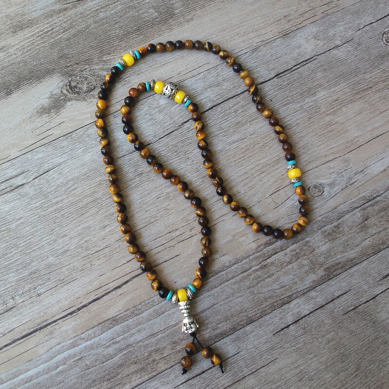 Mala Beads 108 Tibetan Tigers Eye