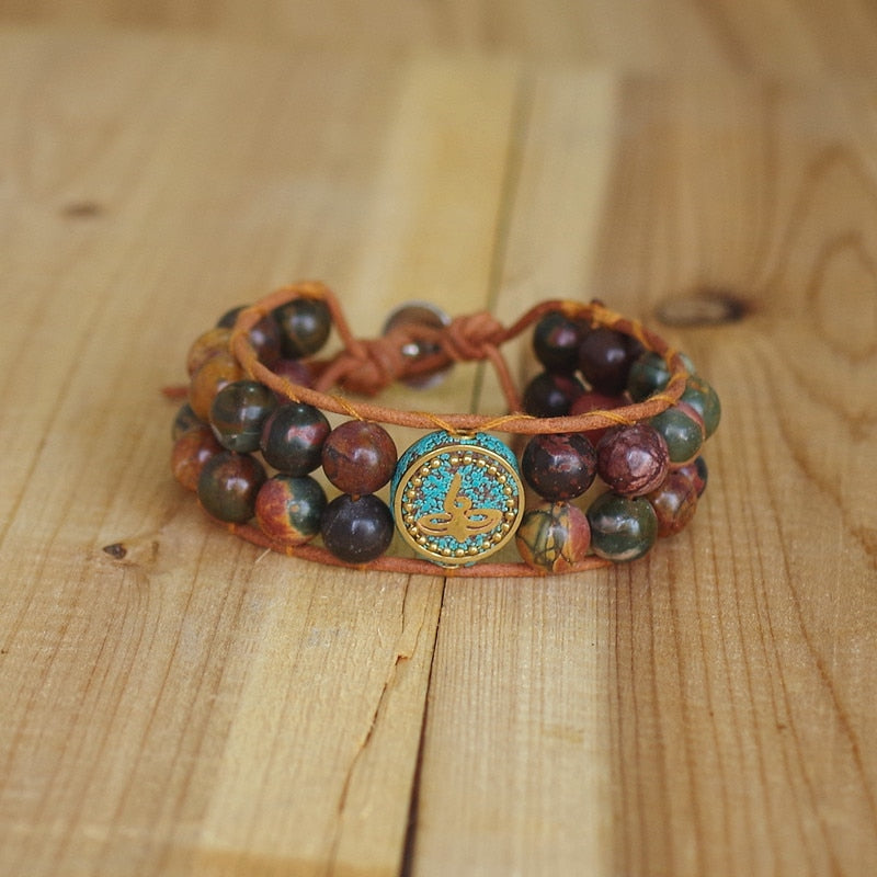 Boho 10mm Jasper Bracelet