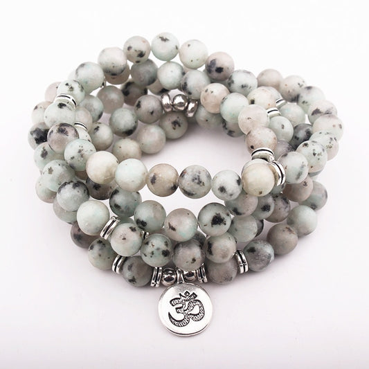 Mala Beads 108 Kiwi Jasper