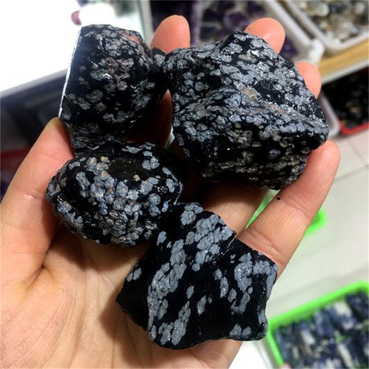 Raw Snowflake Obsidian