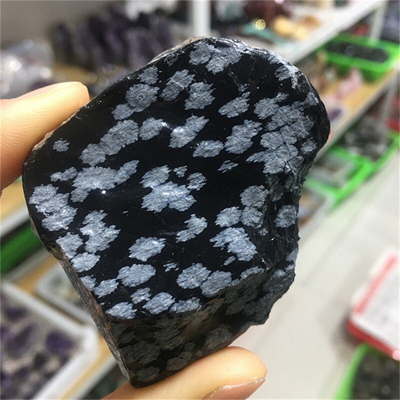 Raw Snowflake Obsidian