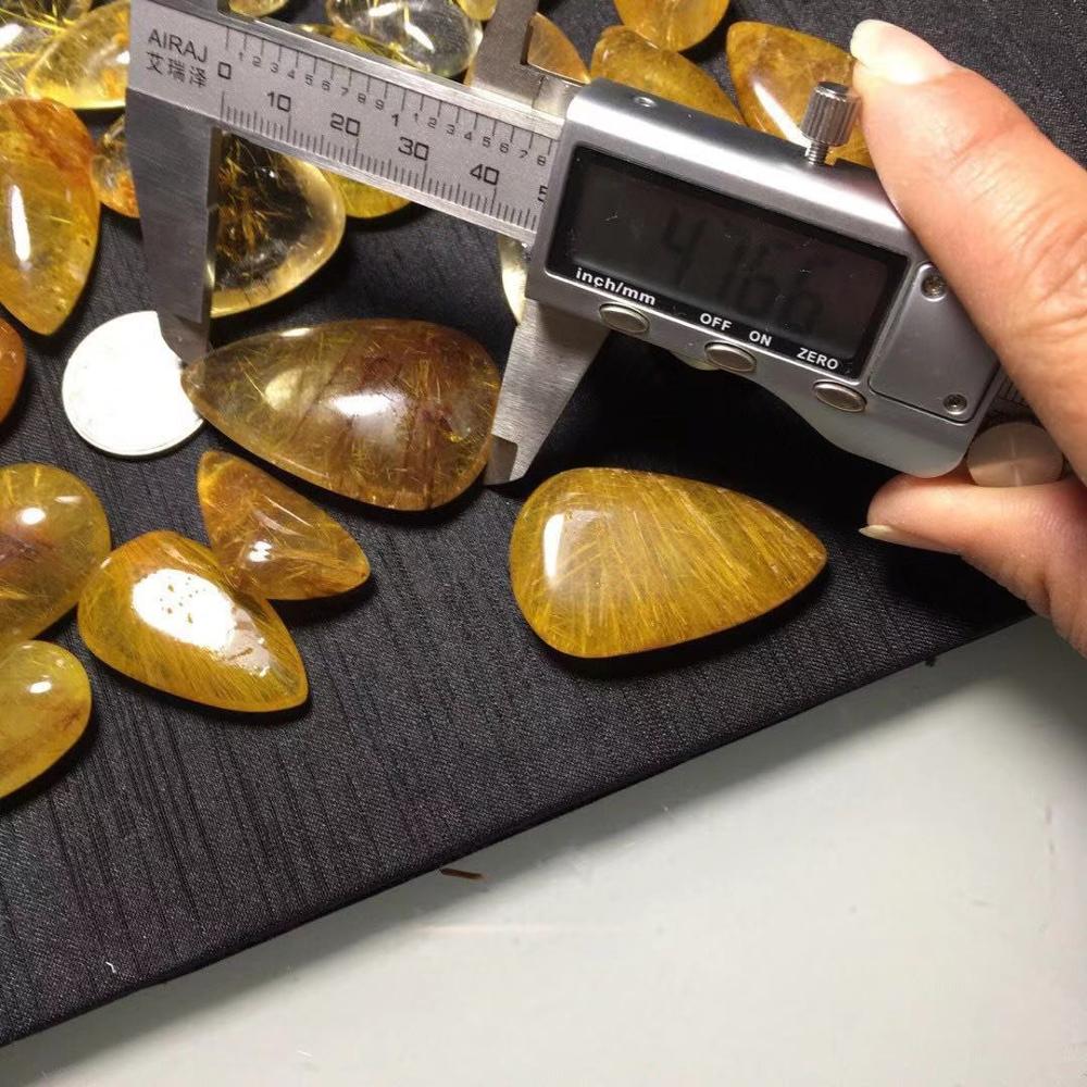 2 Golden Rutilated Quartz Drops