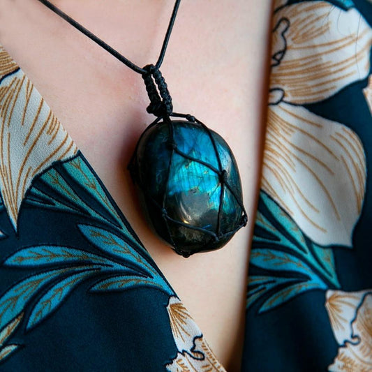 Wrapped Labradorite Pendent