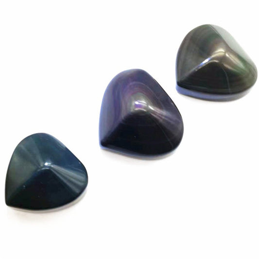 Rainbow Obsidian Heart