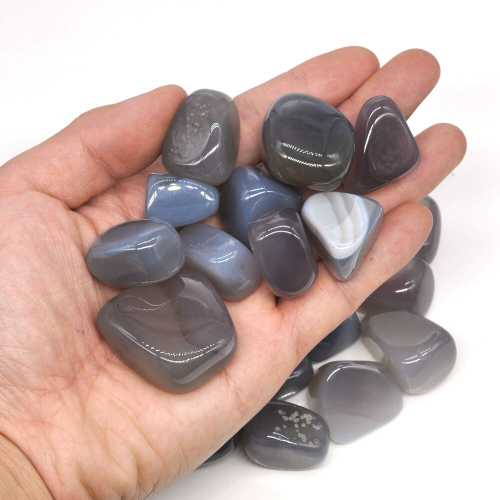 Grey Agate Tumbles 100g