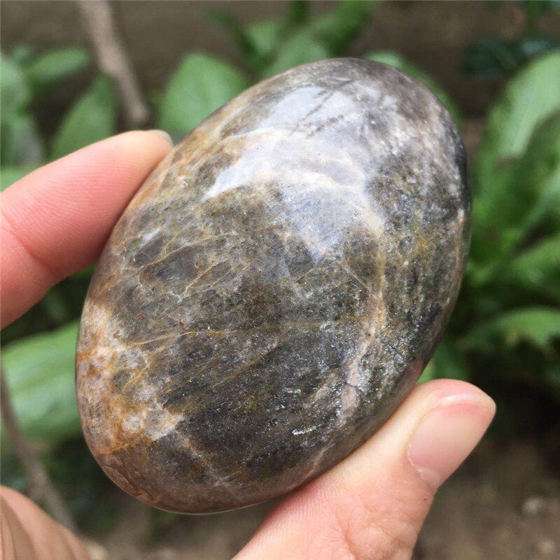 Black Moonstone Palm Stone