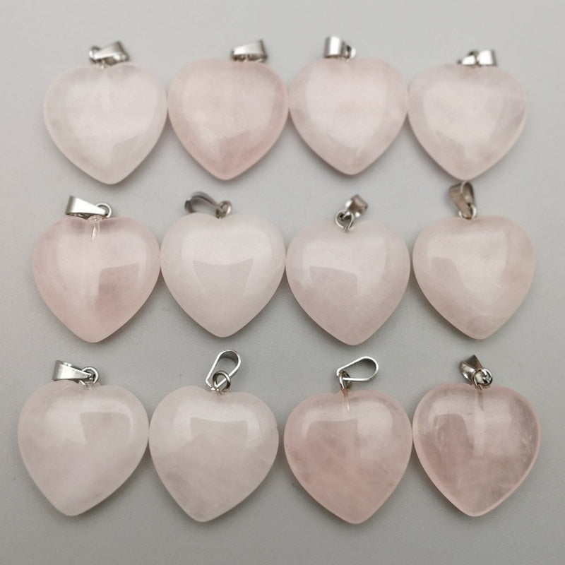 Rose Quartz Heart Pendent