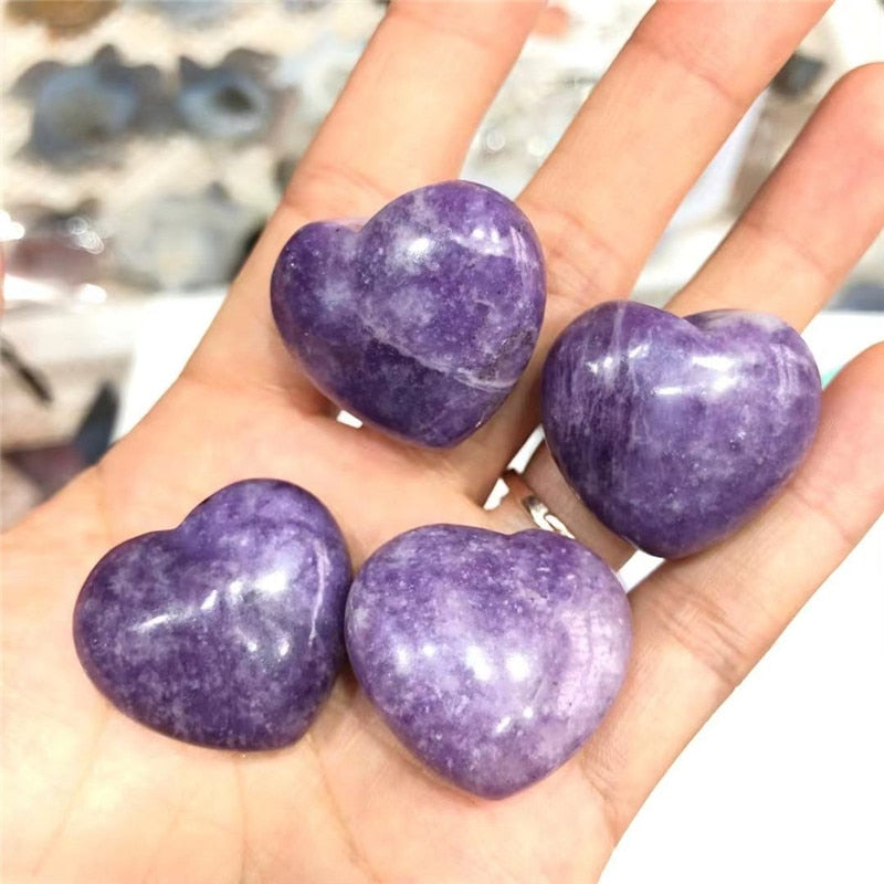 Lepidolite Heart