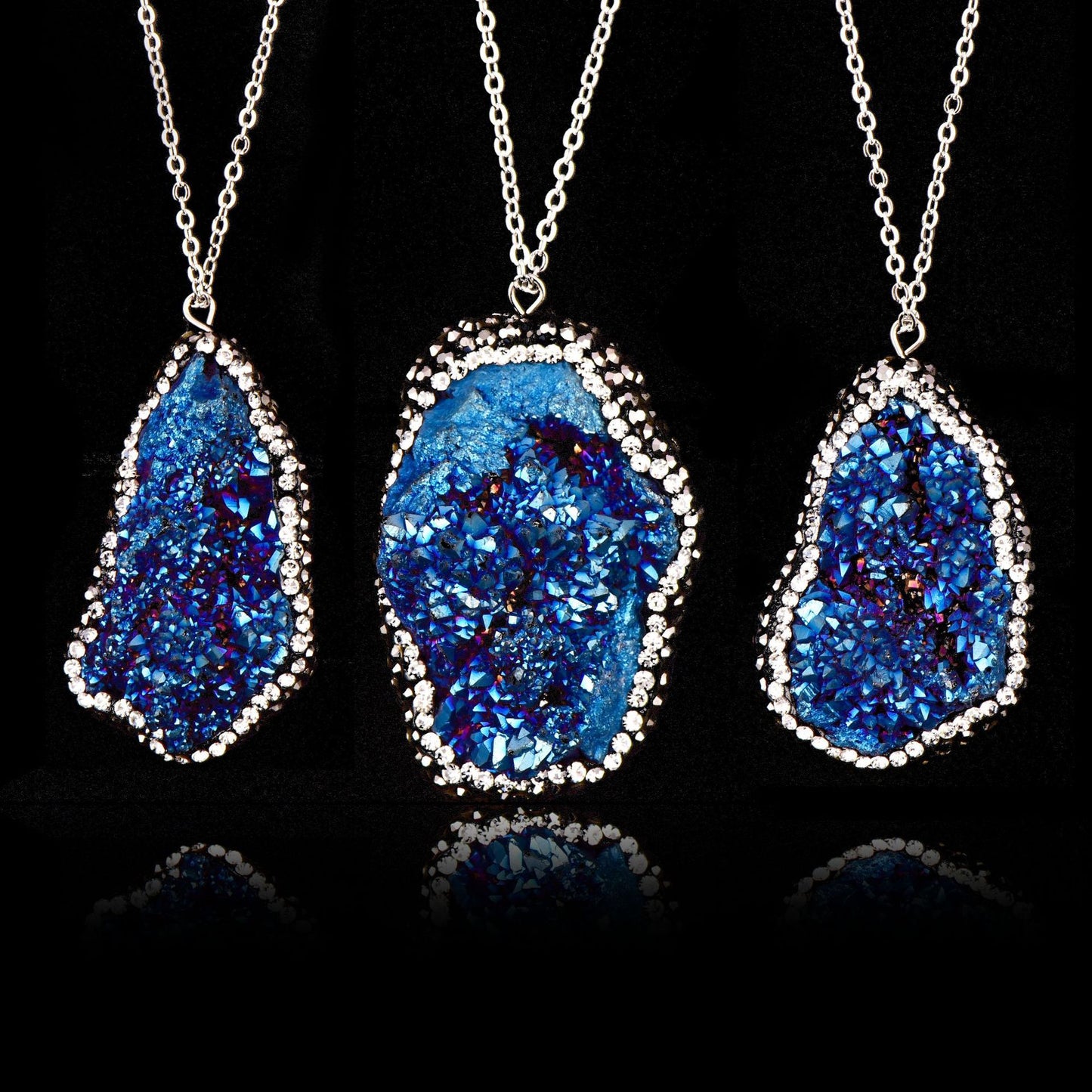 Aura Geode Pendants