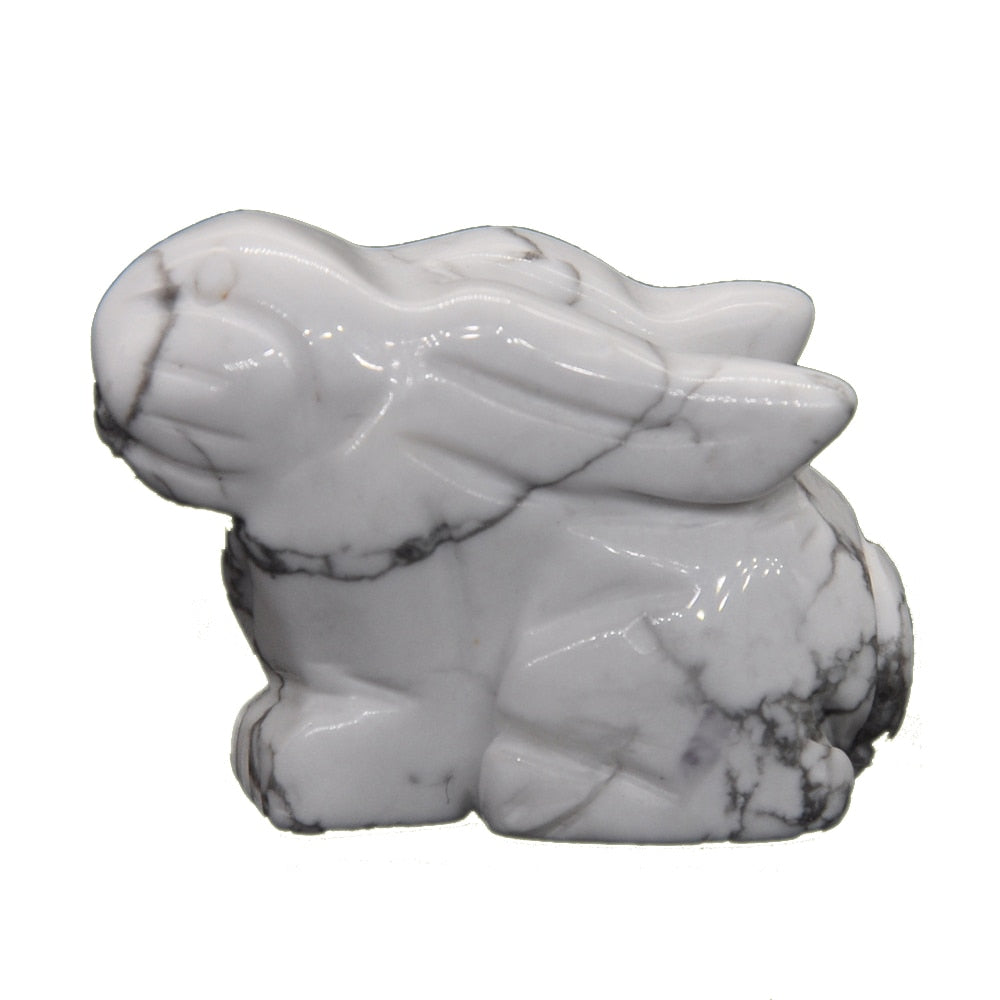 Hand Carved Crouching Rabbit