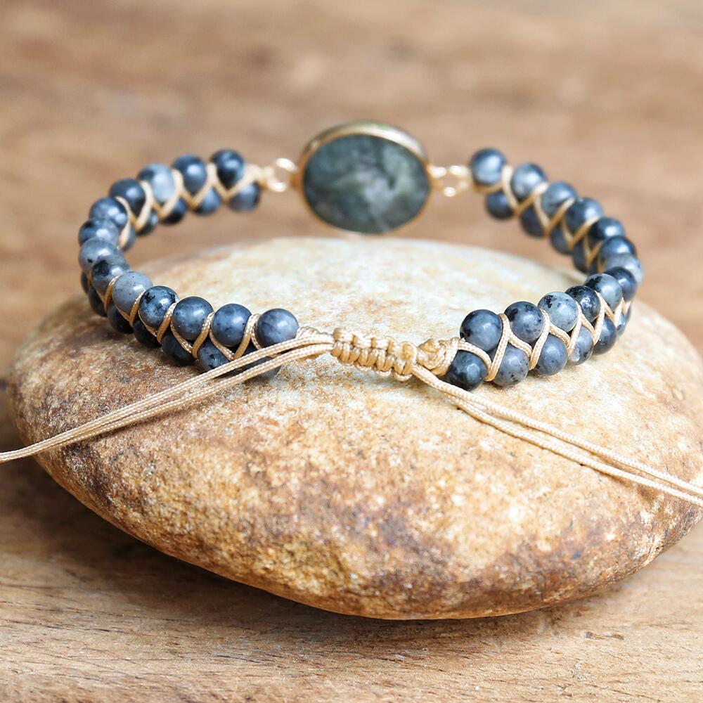 Hand Woven Labradorite Facet Bracelet