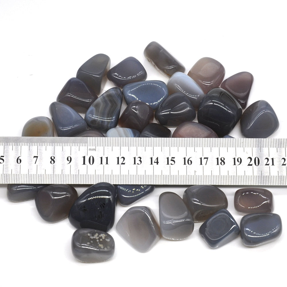 Grey Agate Tumbles 100g