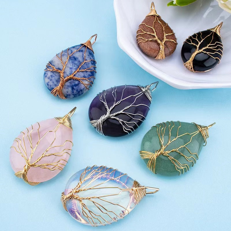 Tree of Life Droplet / Moon Pendents