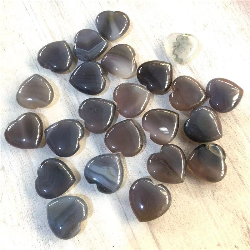 Black Agate Heart