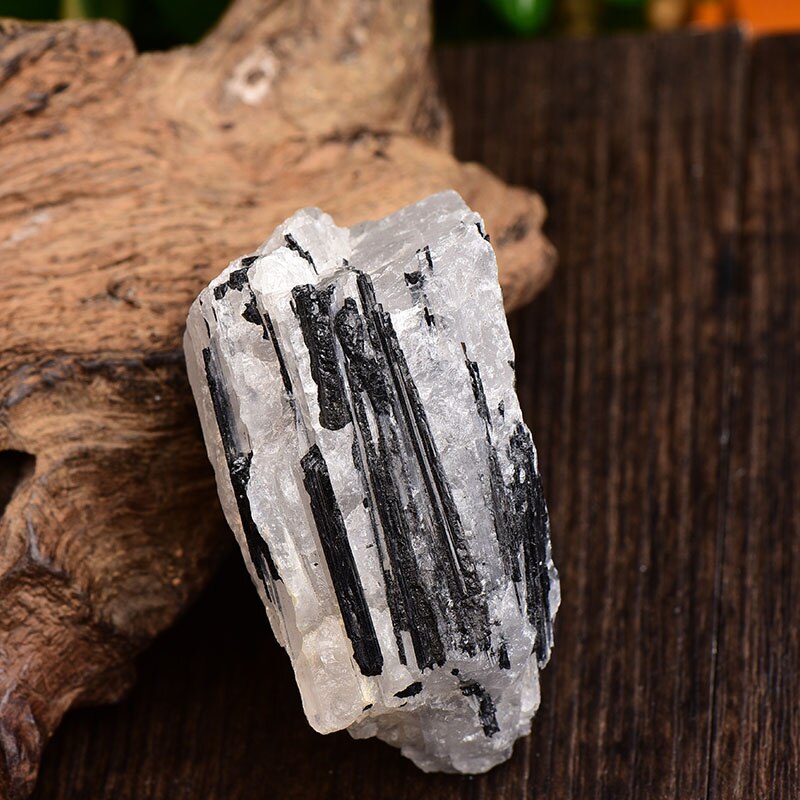 Raw Black Tourmaline in Quartz