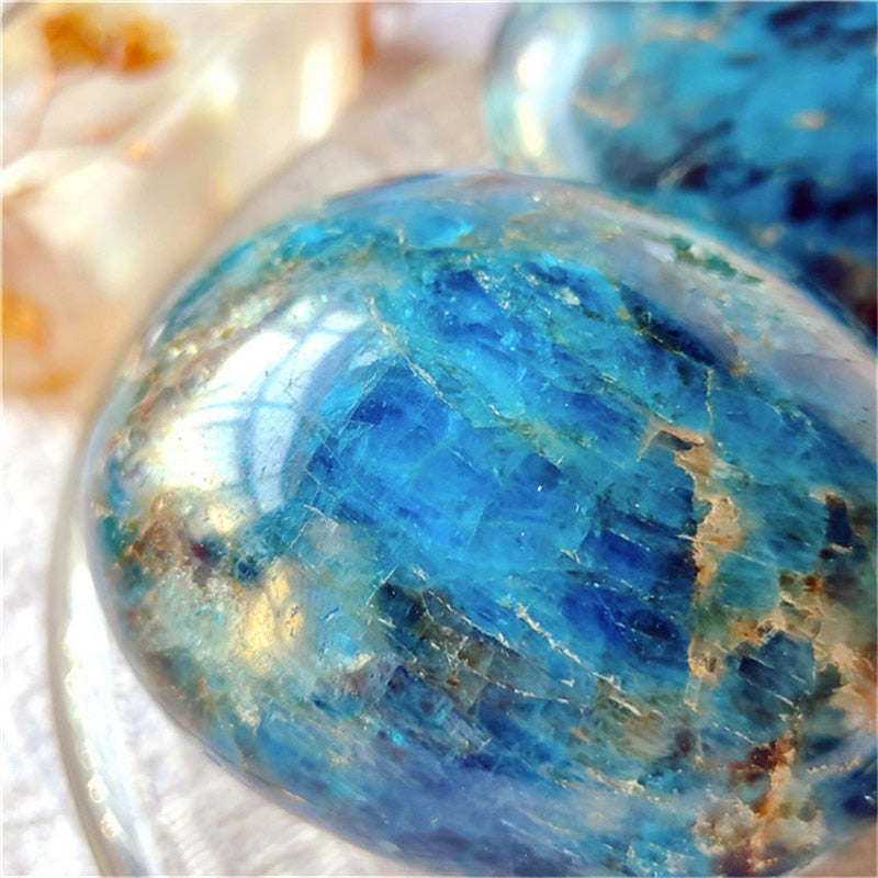 Blue Apatite Palm Stone