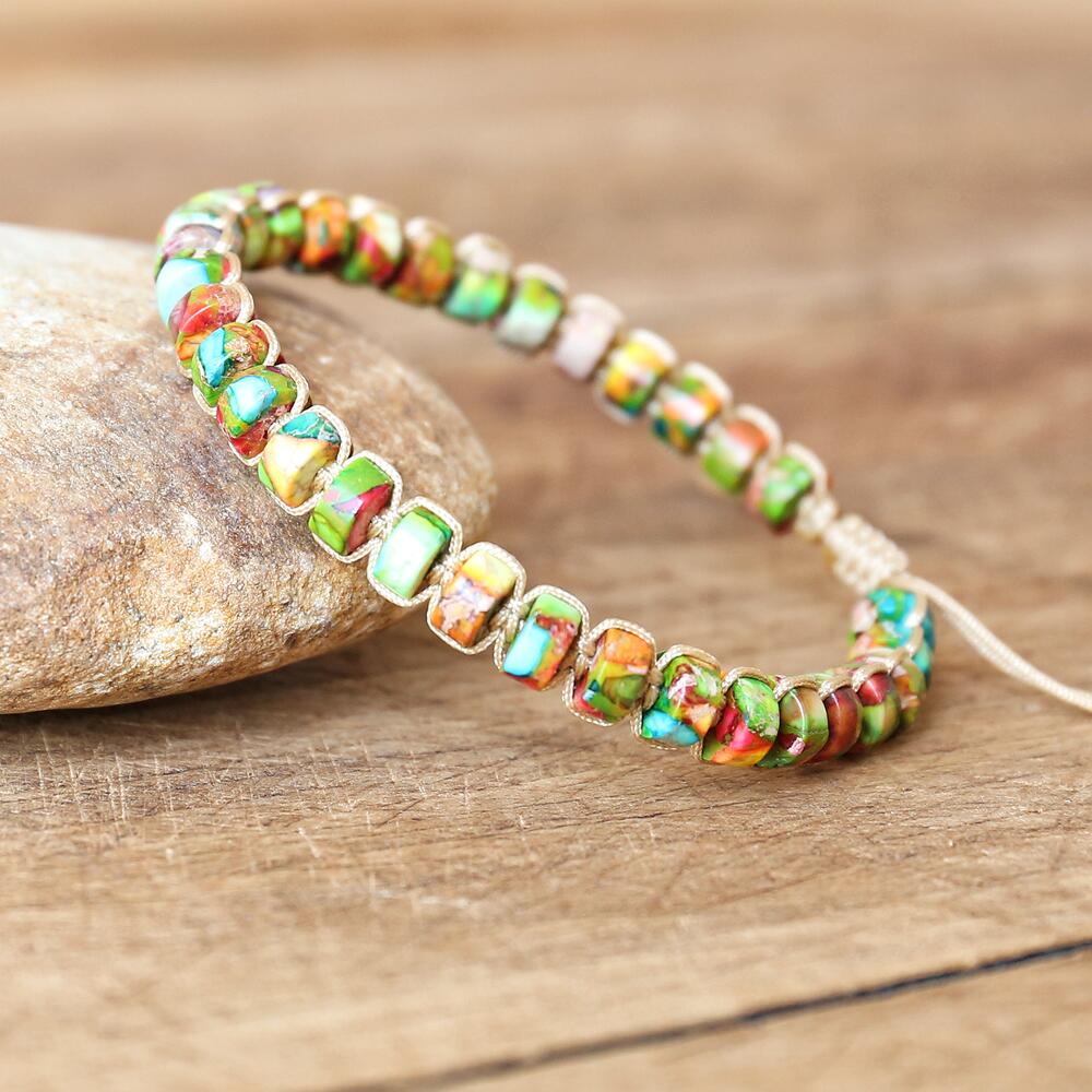 Hand Woven Candy Cut Bracelets 6mm