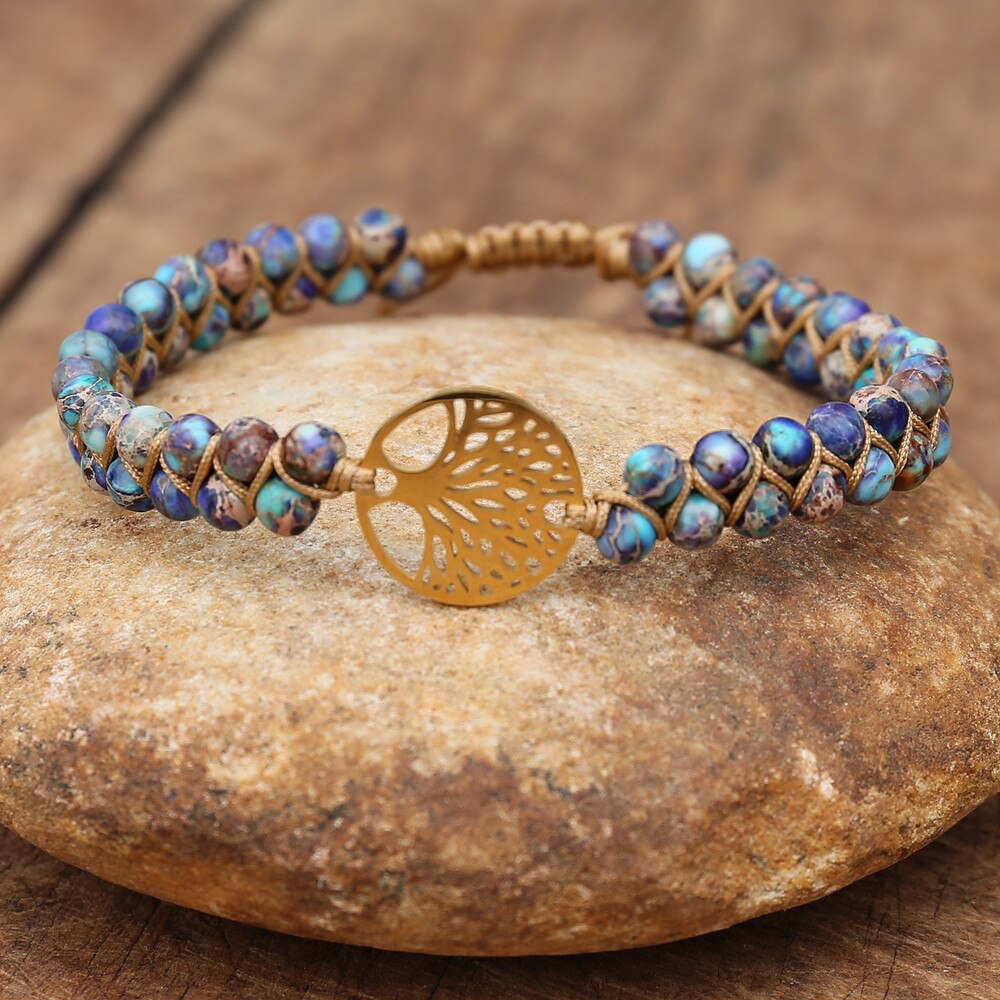 Hand Woven Tree of Life Bead Bracelet (13 styles) 4mm