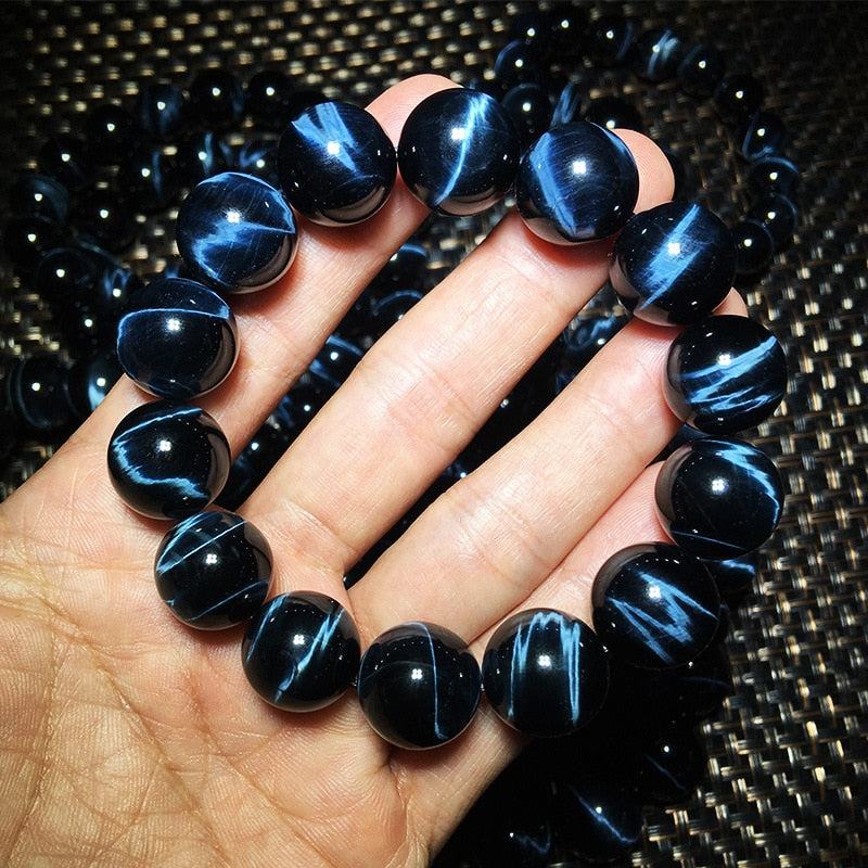 Blue Tigers Eye (Hawks Eye) Bracelet