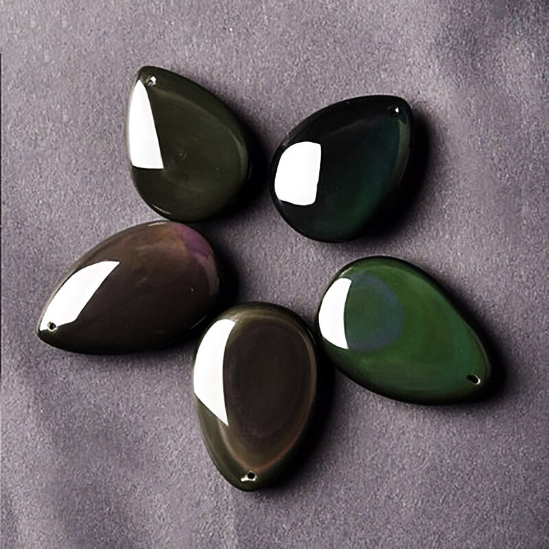 Rainbow Obsidian Tear Drop Pendent