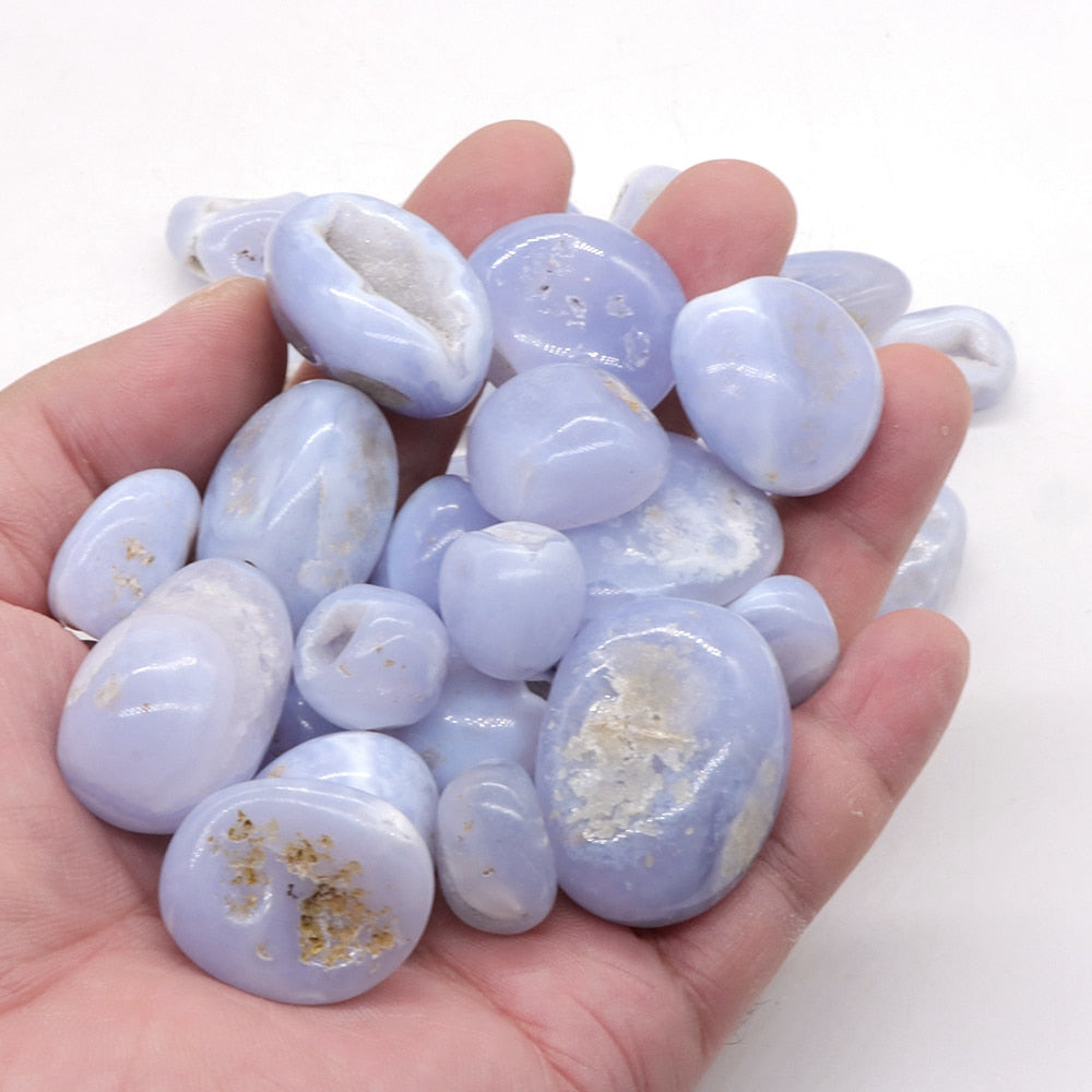 Blue Agate Geode Tumbles